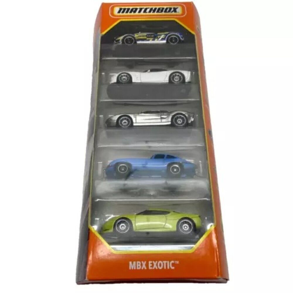 Matchbox MBX Exotics Lambo Chevy Ford Jaguar‎ Lotus 5-Pack 1:64 Die-cast